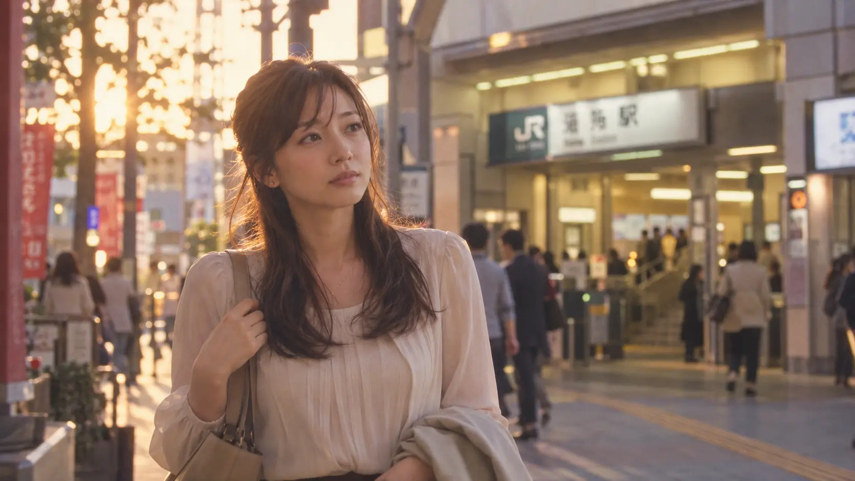 「お見合い中に相手から質問されず、不安そうに相手を見る女性」